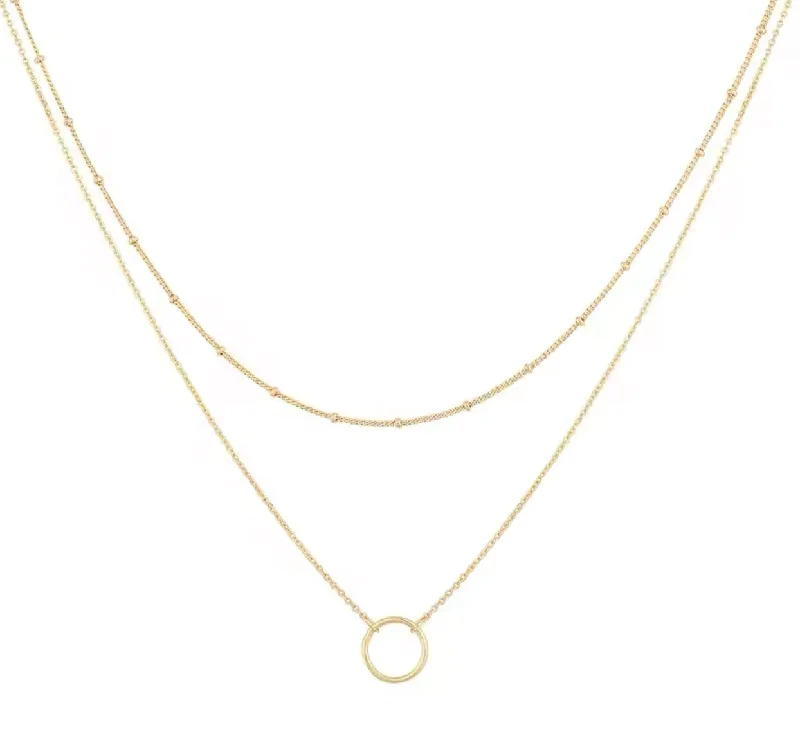 Gold Dainty Double Necklace