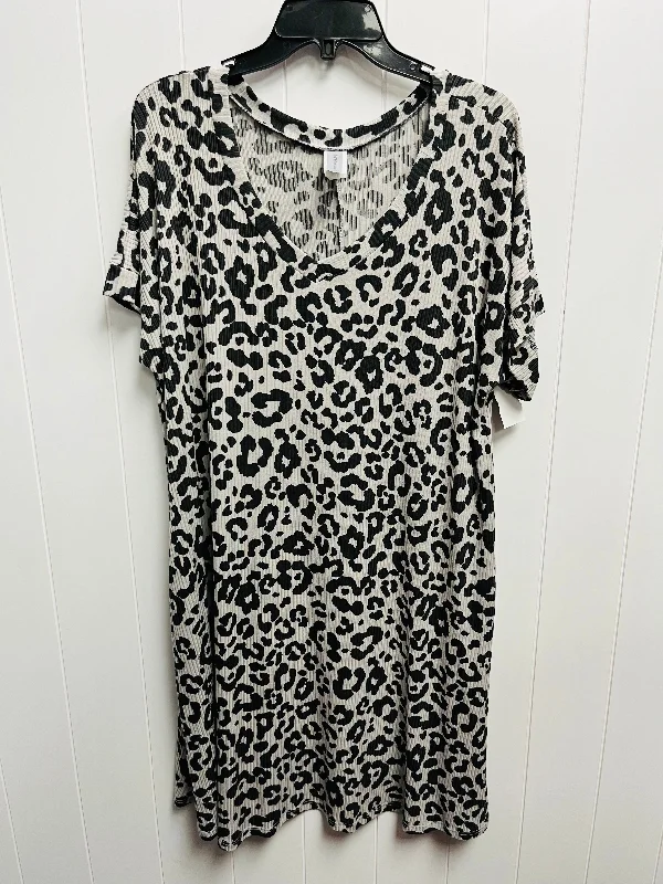 Dress Casual Short By Honeyme In Black & Grey, Size: Xxl